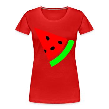 Wassermelone - Frauen Premium Bio T-Shirt - Rot - Vorne - Mia (176cm)
