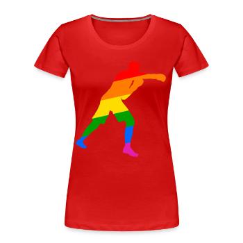 Boxer LGBT Ally - Women's Premium Organic T-Shirt - red - Front - Mia (176cm)