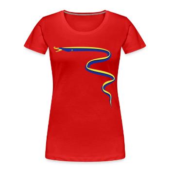 Fisch, Nasen-Muräne - Frauen Premium Bio T-Shirt - Rot - Vorne - Mia (176cm)