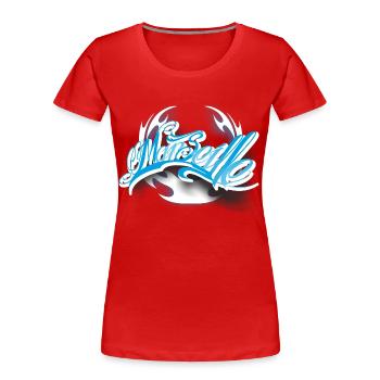 Marseille Tattoo - Frauen Premium Bio T-Shirt - Rot - Vorne - Mia (176cm)