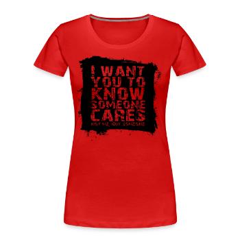 ADHS - Frauen Premium Bio T-Shirt - Rot - Vorne - Mia (176cm)