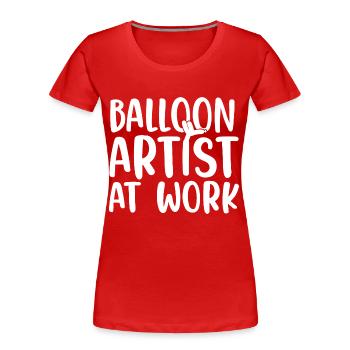 Modèle de ballon Artistes De ballons Animaux de ballon - T-shirt bio Premium Femme - rouge - Devant - Mia (176cm)