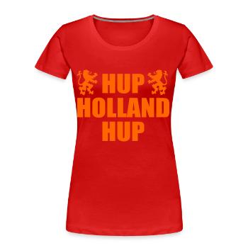 Hup holland hup - Frauen Premium Bio T-Shirt - Rot - Vorne - Mia (176cm)