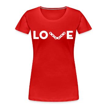 I LOVE BICYCLES - Women's Premium Organic T-Shirt - red - Front - Mia (176cm)