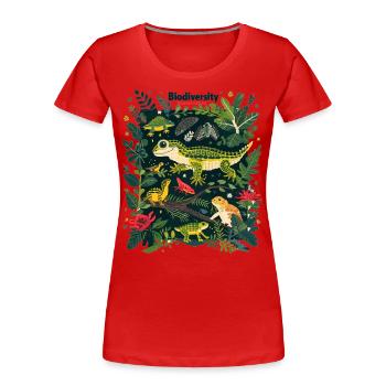 Biodiversity Conservation Tropical Fauna - Women's Premium Organic T-Shirt - red - Front - Mia (176cm)