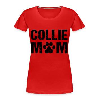 Collie Mom Border Collie Chiens - T-shirt bio Premium Femme - rouge - Devant - Mia (176cm)
