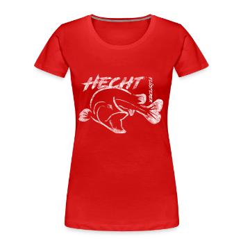 Pike Whisperer - Pike fishing - Women's Premium Organic T-Shirt - red - Front - Mia (176cm)