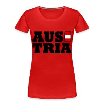 Autriche - T-shirt bio Premium Femme - rouge - Devant - Mia (176cm)