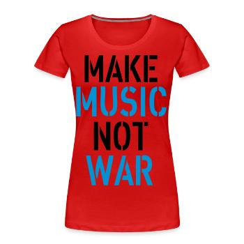 Music - Women's Premium Organic T-Shirt - red - Front - Mia (176cm)