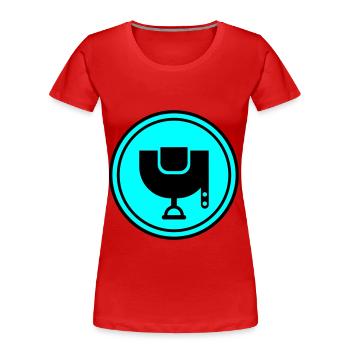 Saddle icon - Women's Premium Organic T-Shirt - red - Front - Mia (176cm)