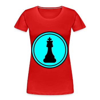 Chess piece King - Women's Premium Organic T-Shirt - red - Front - Mia (176cm)