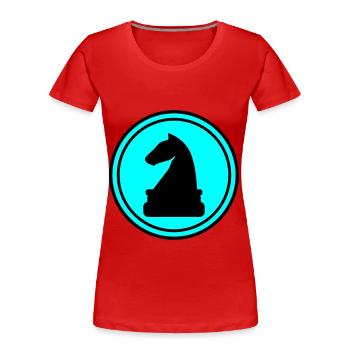 Horse chess piece - Women's Premium Organic T-Shirt - red - Front - Mia (176cm)