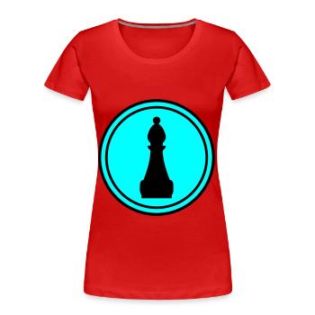 Schachfigur symbol - Frauen Premium Bio T-Shirt - Rot - Vorne - Mia (176cm)