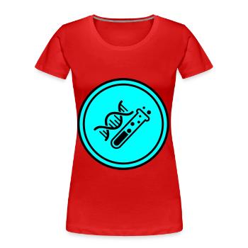 Reagenzglas chemie - Frauen Premium Bio T-Shirt - Rot - Vorne - Mia (176cm)