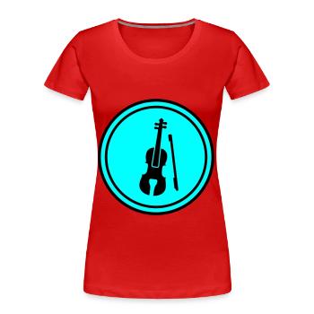 Violin icon icon - Women's Premium Organic T-Shirt - red - Front - Mia (176cm)