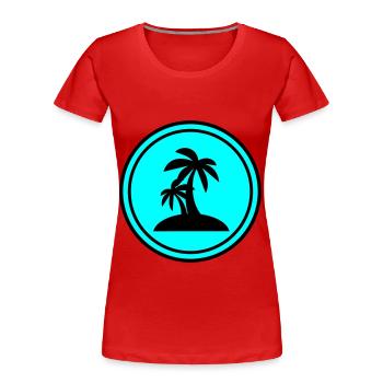 Cloverleaf luck - Women's Premium Organic T-Shirt - red - Front - Mia (176cm)