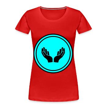 Hands icon icon - Women's Premium Organic T-Shirt - red - Front - Mia (176cm)