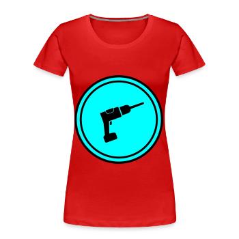 Forer - T-shirt bio Premium Femme - rouge - Devant - Mia (176cm)