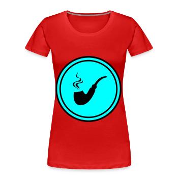 Pfeife rauchen - Frauen Premium Bio T-Shirt - Rot - Vorne - Mia (176cm)