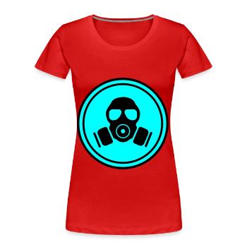 Gas mask symbol - Women's Premium Organic T-Shirt - red - Front - Mia (176cm)