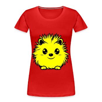 hérisson animal bébé - T-shirt bio Premium Femme - rouge - Devant - Mia (176cm)