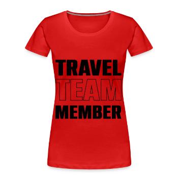 Travel Team - Frauen Premium Bio T-Shirt - Rot - Vorne - Mia (176cm)