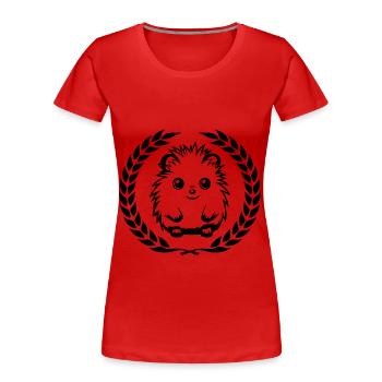 Hérisson Mignon Mignon Bébé - T-shirt bio Premium Femme - rouge - Devant - Mia (176cm)