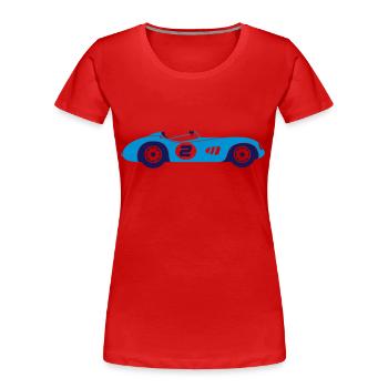 Voiture de sport - T-shirt bio Premium Femme - rouge - Devant - Mia (176cm)