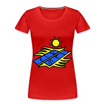 Solar Energie Panele - Frauen Premium Bio T-Shirt - Rot - Vorne - Mia (176cm)