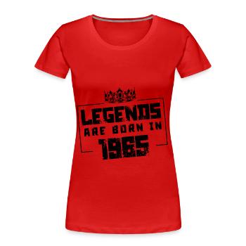 1965 Légendes nées en - T-shirt bio Premium Femme - rouge - Devant - Mia (176cm)