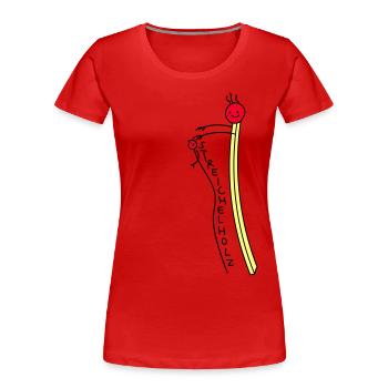 Massage mit liebe - Frauen Premium Bio T-Shirt - Rot - Vorne - Mia (176cm)