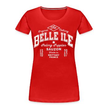Belle Ile Segelzubehör - Frauen Premium Bio T-Shirt - Rot - Vorne - Mia (176cm)