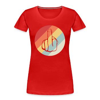 Fuck You, fuck you, fck u - Frauen Premium Bio T-Shirt - Rot - Vorne - Mia (176cm)