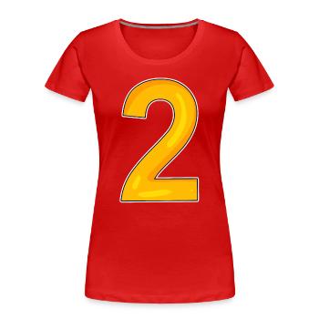 2 - Frauen Premium Bio T-Shirt - Rot - Vorne - Mia (176cm)