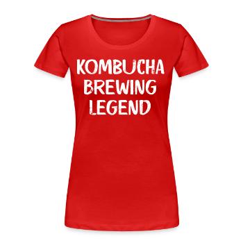 Kombucha Brewing Legend - T-shirt bio Premium Femme - rouge - Devant - Mia (176cm)