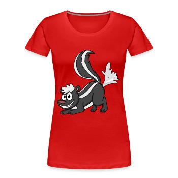 moufette - T-shirt bio Premium Femme - rouge - Devant - Mia (176cm)