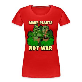 Pflanzen Pflanzen - Frauen Premium Bio T-Shirt - Rot - Vorne - Mia (176cm)