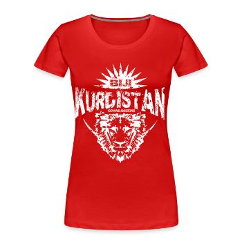 Kurdistan-weiß - Frauen Premium Bio T-Shirt - Rot - Vorne - Mia (176cm)