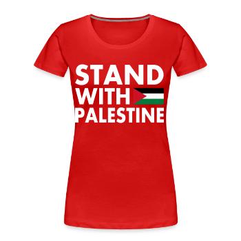 Palestina - Frauen Premium Bio T-Shirt - Rot - Vorne - Mia (176cm)