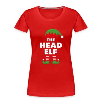 Le chef elfe - T-shirt bio Premium Femme - rouge - Devant - Mia (176cm)