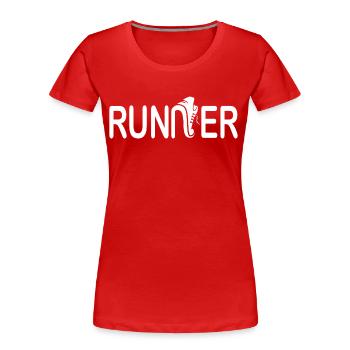 Runner - Läufer - Frauen Premium Bio T-Shirt - Rot - Vorne - Mia (176cm)