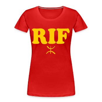 Rif - Frauen Premium Bio T-Shirt - Rot - Vorne - Mia (176cm)