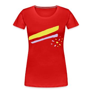 Retro Vector - Women's Premium Organic T-Shirt - red - Front - Mia (176cm)