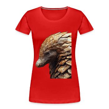 Pangolin - T-shirt bio Premium Femme - rouge - Devant - Mia (176cm)