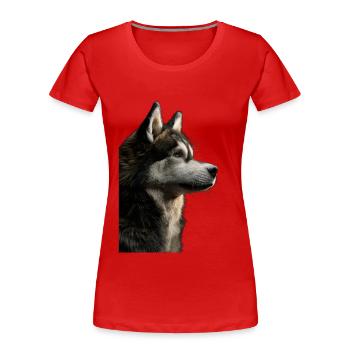 Alaskan Malamute - Frauen Premium Bio T-Shirt - Rot - Vorne - Mia (176cm)