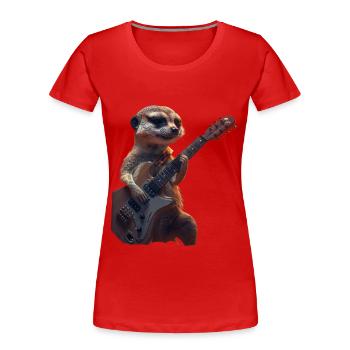 Suricate - T-shirt bio Premium Femme - rouge - Devant - Mia (176cm)