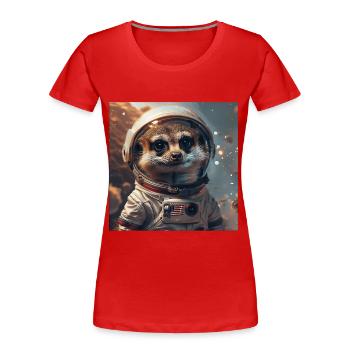 Suricate - T-shirt bio Premium Femme - rouge - Devant - Mia (176cm)
