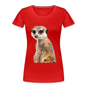 Suricate - T-shirt bio Premium Femme - rouge - Devant - Mia (176cm)