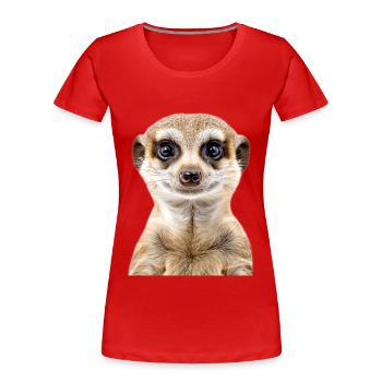 Suricate - T-shirt bio Premium Femme - rouge - Devant - Mia (176cm)