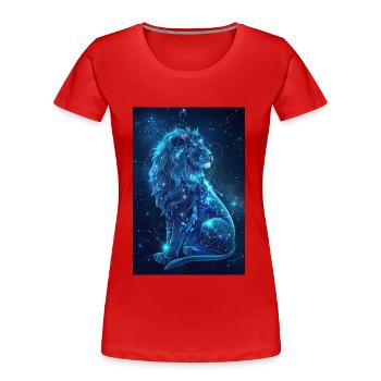 Verseau - T-shirt bio Premium Femme - rouge - Devant - Mia (176cm)